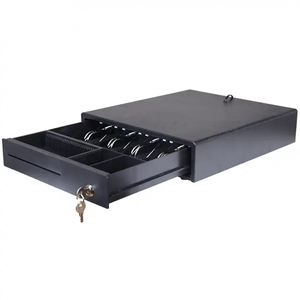 Caisse enregistreuse électronique intelligente à déclenchement automatique en métal RJ11, terminal de point de vente, tiroir-caisse à rabat avec 4 compartiments pour billets - Product Image 3