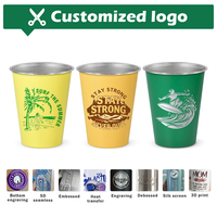 Tazas de Vino y Cerveza de Acero Inoxidable 304 de 8oz, 12oz y 16oz, Libres de BPA, Saludables, Irrompibles, con Logotipo Personalizado