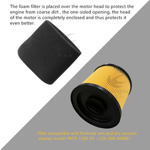Filtre HEPA / Filtre HEPA éponge de remplacement Riyingxin pour aspirateur eau et poussière <span class=keywords><strong>Parkside</strong></span> <span class=keywords><strong>Lidl</strong></span> 1500 D5, pièces détachées - Product Image 5