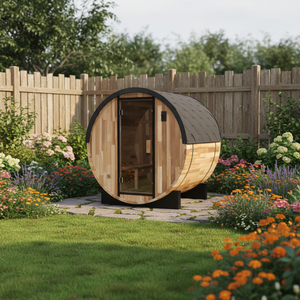 Proveedor OEM ODM, Sauna de Madera de Cedro Rojo para 4 Personas, con Vidrio Templado, Sauna Tradicional de Vapor Húmedo - Product Image 1