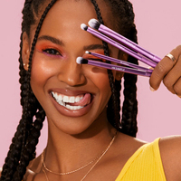 Ensemble de pinceaux de maquillage vegan en poils synthétiques RTEyes personnalisés par YM Factory, 1 pièce, pratique et adapté aux voyages