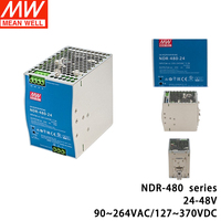 Alimentation à découpage industrielle Meanwell 480W 24V 20A NDR-480-24 à sortie unique pour rail DIN