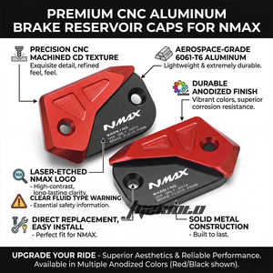 Accessoires Moto : Cache-Reservoir de Frein et Huile en Aluminium, Protection de Pare-Chocs pour <span class=keywords><strong>YAMAHA</strong></span> NMAX155 V1 V2 V3 2017-2026 - Product Image 2