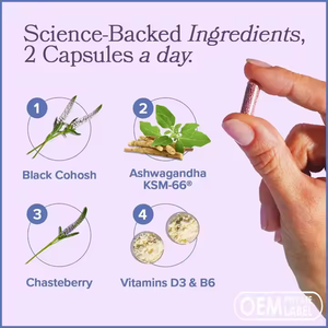 Capsules OEM très vendues pour la <span class=keywords><strong>ménopause</strong></span> : Équilibre hormonal, vitamines et suppléments pour la santé des femmes en période de <span class=keywords><strong>ménopause</strong></span> - Product Image 3