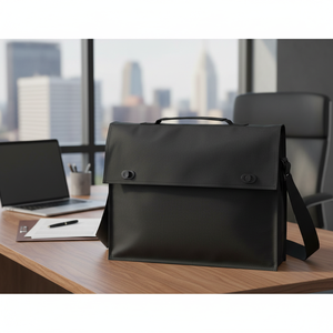 Bolsa para Documentos Negra 110x380x300, Maletín de Negocios con Asa y Correa - Product Image 3