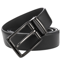 Ceintures en cuir véritable perforées à deux couches pour hommes, avec logo personnalisé, décontractées et formelles, vente en gros pour fabricants