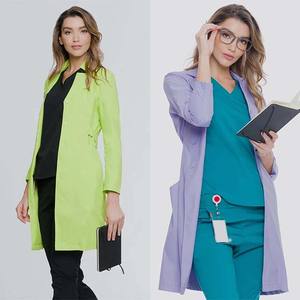 Abrigos cómodos para mujeres Médicos Investigadores Uniformes de laboratorio médico Material de Spandex Scrubs para laboratorios de hospitales - Product Image 3