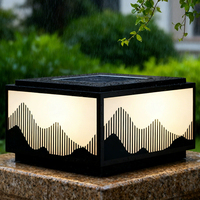 Lampu Taman LED tiang persegi aluminium luar ruangan pilar E27 peringkat IP65 untuk bodi kaca halaman dek rumput 80 kolom persegi