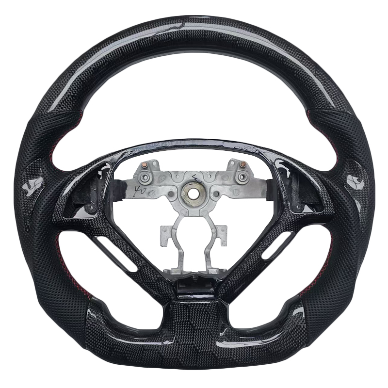 คาร์บอนรังผึ้ง+หนังเจาะรู+ด้ามจับ+เย็บสีแดง