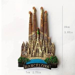 Pegatinas para nevera con imán de metal, arquitectura <span class=keywords><strong>3D</strong></span> personalizada, Sagrada Familia, <span class=keywords><strong>Barcelona</strong></span>, España - Product Image 3