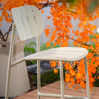 Chaise haute de bar d'extérieur en aluminium pour mobilier de jardin Paito, idéale pour les piscines et les espaces de loisirs