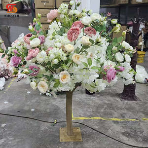 Arbre de fleurs artificielles en rose lisse en gros, arbre de cerisier artificiel pour décoration de mariage, intérieur et extérieur - Product Image 2