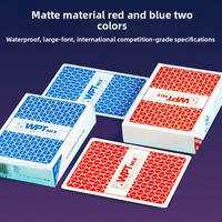 Jeu de cartes de poker WPT, entièrement personnalisé, en plastique PVC imperméable, finition mate, grand format, spécialement conçu pour les tournois de Texas à domicile