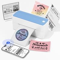 Imprimante d'Étiquettes d'Expédition Thermique Portable Phomemo PM241-BT 4x6, Rouleau d'Autocollants Adhésifs Sans Encre