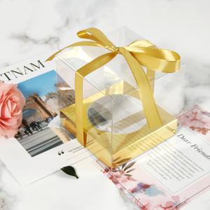 Bán Buôn Chất Lượng Cao Duy Nhất <span class=keywords><strong>Cupcake</strong></span> Rõ Ràng Hộp Nhựa Bao Bì Đám Cưới <span class=keywords><strong>Mini</strong></span> Bánh Cá Nhân Hộp Quà Tặng Với Ribbon - Product Image 5