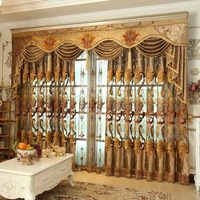 Rideaux occultants de haute qualité en tissu avec voilages assortis, rideaux de porte brodés de luxe