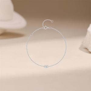 Pulsera de Cadena Ajustable con Moissanita de 4.0CT en Plata de Ley 925 Chapada en Rodio para Mujer - Product Image 3