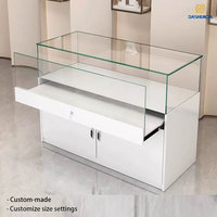 Vitrine de musée pour bijoux en jade, gris, haute qualité, rectangulaire |   Vitrine en verre avec éclairage LED, écologique, imperméable, recyclable
