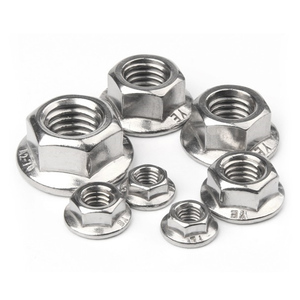 Lớp 5 8 10 Hex mặt bích Nut DIN 9/16 kẽm 6923 M6 M8 M10 x 1.5 M14 M18 x 1.5 M20 x 1.5 răng cưa lục giác mặt bích NUT - Product Image 2