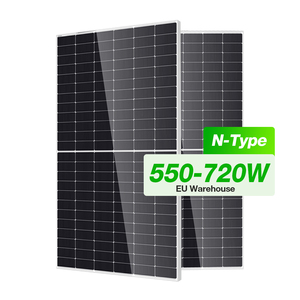 Panel Surya Mono Bifasial 550W 600 700 720 Watt Panel Surya N untuk Sistem Surya Harga Gudang EU - Product Image 1