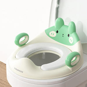 Siège de toilette portable pour bébé avec coussin doux et poignée, motif dessin animé mignon - Product Image 3