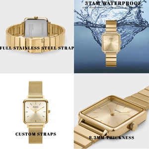 Reloj de Pulsera para Mujer, Marca Privada, Cuadrado, Acero Inoxidable 316L, Cristal de Zafiro, 38 mm, Resistente al Agua, Cuarzo Japonés, Moda, Deportivo, Negocios - Product Image 3