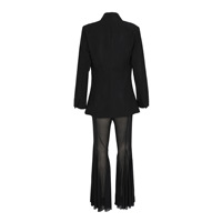 ZHEZHE 2026 – Ensemble deux pièces élégant pour femme : tailleur chic à manches longues et pantalon en maille, couleur unie, idéal pour l'automne