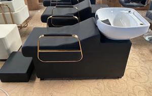 Estilo moderno, medio reclinable, tailandés, champú al ras, silla, punzón, cama, lavabo <span class=keywords><strong>para</strong></span> salón de belleza, nuevo producto <span class=keywords><strong>para</strong></span> barbería, Spa - Product Image 2