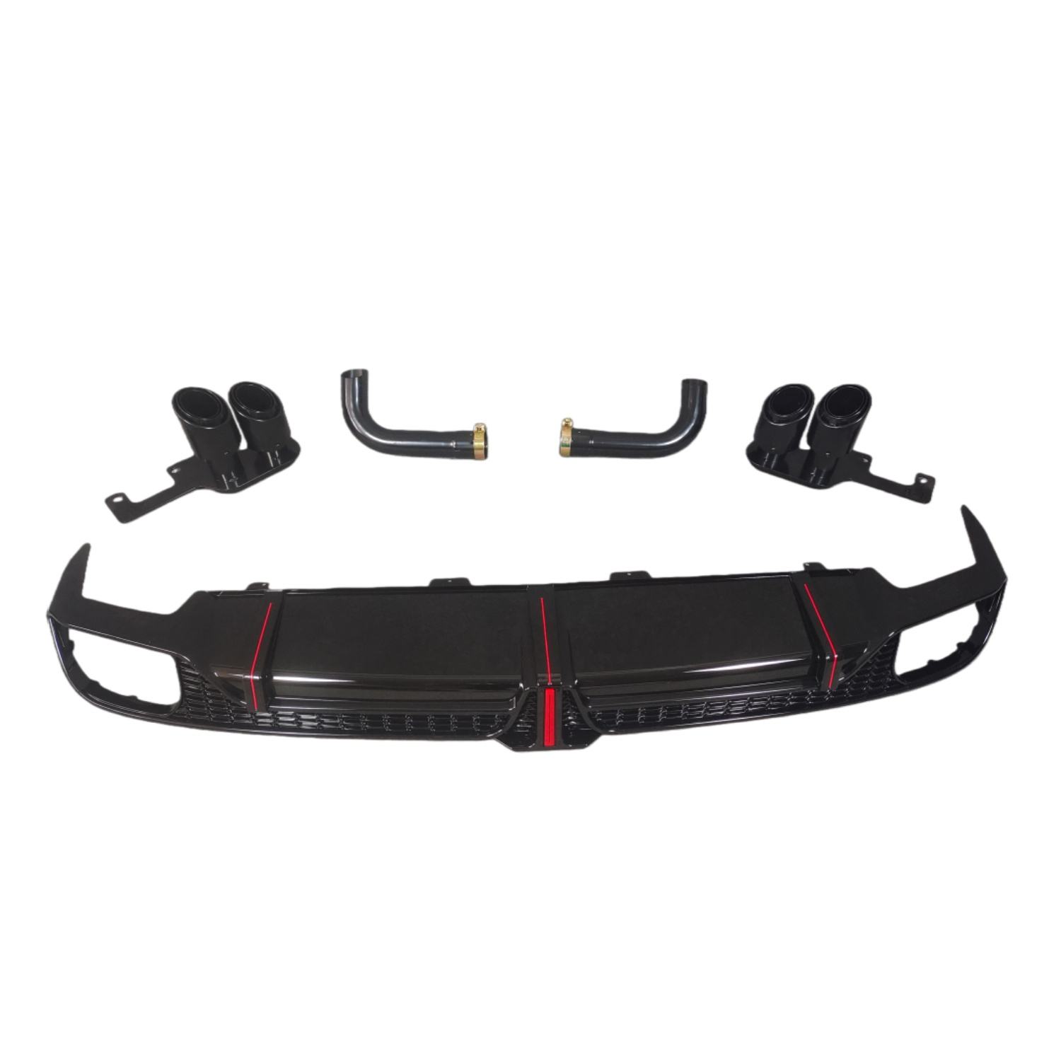 Lèvre arrière et embouts d'échappement - Sortie quadruple