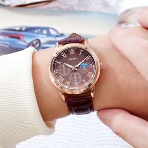 Conjunto de Relojes para Pareja, Hombre y Mujer, Reloj de Pulsera de Cuarzo con Correa de Cuero, Regalo para Enamorados - Product Image 4