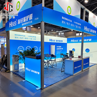 JiongChang Maßgeschneiderter Tragbarer Aluminium Messestand Rechteckiger Pop-up Theken Verkaufsstand für Messen