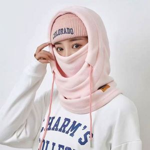 Capuche d'hiver résistante au froid pour hommes et femmes Masque et écharpe intégrés pour le cyclisme Artefact en polyester coupe-vent - Product Image 3