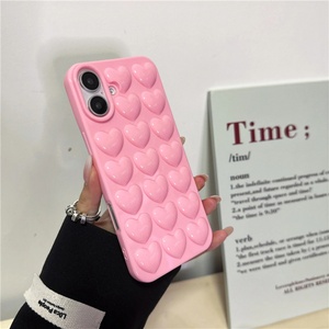 Funda de Silicona Suave con Corazón 3D Rosa para iPhone 16 15 14 13 12 11 Pro Max 16 Plus - Product Image 4