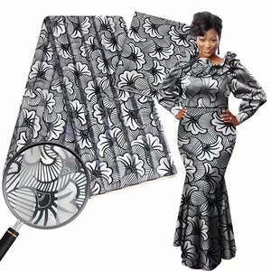 <span class=keywords><strong>Wax</strong></span> personnalisé 70% coton 30% Polyester, veste de revêtement à motifs pour femmes africaines, vêtements à la cire - Product Image 2