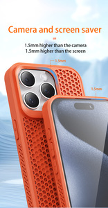 Funda Protectora para Teléfono con Disipación de Calor en Forma de Panal de Abeja de Alta Calidad al por Mayor para iPhone 16 Pro Max - Product Image 6