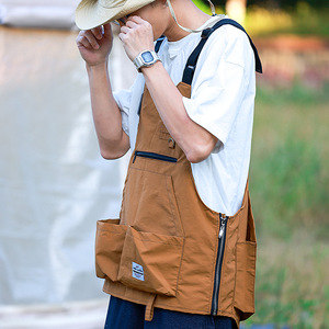 Tablier <span class=keywords><strong>de</strong></span> montagne sans manches unisexe style campagnard américain pour la maison, l'extérieur, la pêche, le jardinage, le camping, la coiffure, le nail art et l'impression - Product Image 3