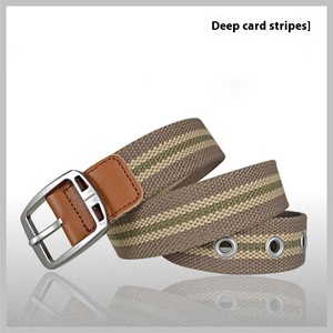 <span class=keywords><strong>Ceinture</strong></span> en toile décontractée personnalisée pour hommes et femmes avec boucle ardillon élégante en alliage pour étudiants - Product Image 3