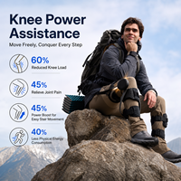 AA EXO TECH Powrknee HYPERSHELL Exosquelette robotisé en fibre de carbone, léger, pliable, étanche, unisexe, pour l'assistance au genou