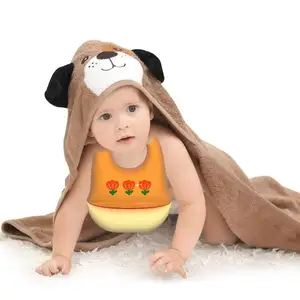 Cute Style Custom Pattern Baby Toddler Hooded Bath Towel Terry Towels Wholesale Price