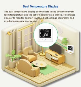 Thermostat intelligent WiFi Tuya, programmable, numérique, avec écran LCD, pour le contrôle de la température du <span class=keywords><strong>chauffage</strong></span> au sol (eau/électricité) et de la chaudière - Product Image 5