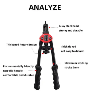 Manual Riveting <b>Tool</b> Threaded Insert Riveter Steel <b>Hand</b> <b>Tool</b> with Hex Handle and Installer for Metal Assembly - Product Image 2