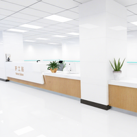 Bureau de réception de poste d'infirmière d'hôpital durable personnalisable meubles de haute qualité de conception moderne en forme de L pour l'usage d'hôtel