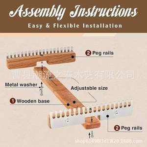 Tisserie en bois artisanale créative pour enfants, cadre de tissage DIY pour débutants, outil auxiliaire pour le tricot de foulards et de couvertures. - Product Image 2