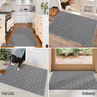 Tapis d'entrée pour chien Dirt Trapper Plain Tufted Loop Pile, antidérapant, lavable en machine, absorbant, pour la maison