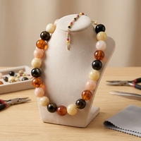 Collier pendentif perles plastiques colorées Dopamine, accessoire de mode été européen et américain, vente en gros en vrac