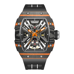 Reloj Mecánico de Lujo de 43 mm con Volante de Fibra de Carbono, Reloj Mecánico Automático Hueco para Hombre - Product Image 3