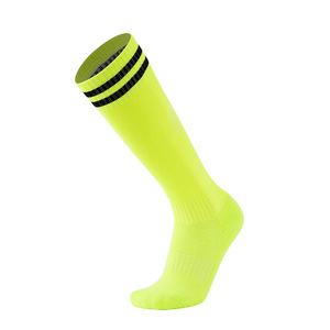 Calcetines hasta la rodilla de rizo transpirables para niños y niñas de punto a rayas para niños y niñas, parte inferior de tamaño juvenil para deportes de verano, incluido el fútbol - Product Image 6