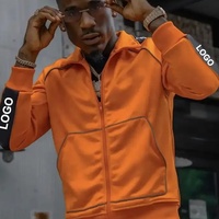 Ensemble court personnalisé de qualité supérieure Short cargo deux pièces rayures latérales fermeture éclair 3M survêtement réfléchissant pour hommes ensemble de survêtement