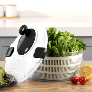 Bpa-miễn phí nhanh chóng Máy sấy Salad Spinner Thép không gỉ ép PP lưỡi cho trái cây khô Rau diếp Xách Tay USB nguồn điện - Product Image 1