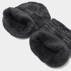 2025 automne <span class=keywords><strong>et</strong></span> hiver Plus velours tout match tricoté chapeau écharpe deux pièces ensemble hommes <span class=keywords><strong>et</strong></span> femmes extérieur résistant au froid chapeau - Product Image 5